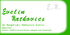 evelin matkovics business card